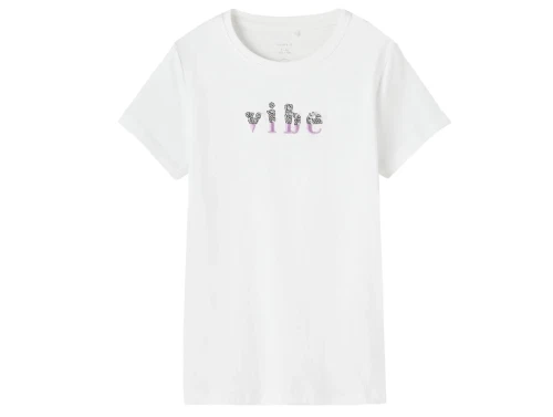 Name It bright white paillet top